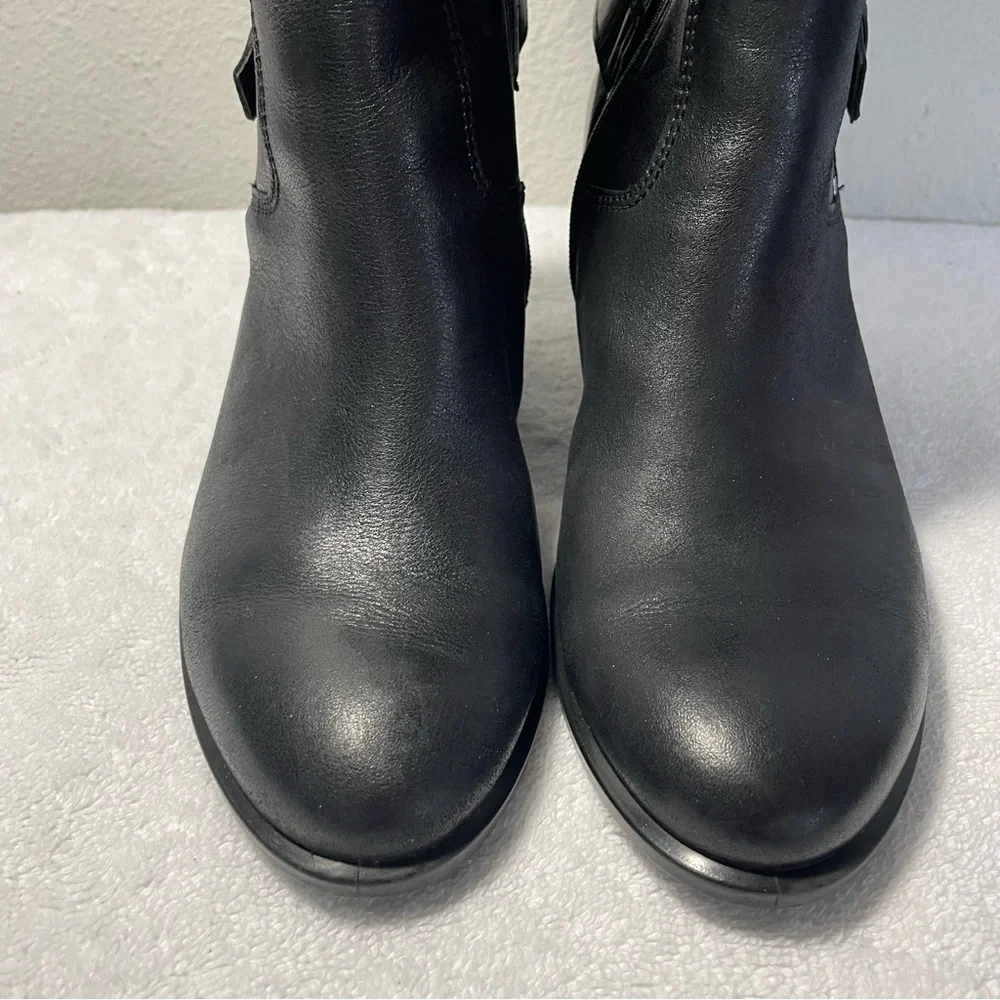Ecco Black Leather Boots Women Size US 8-8 1/2 (39) - Picture 9 of 16